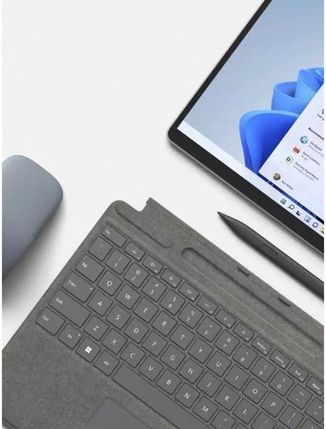 Alt view image 8 of 11 - Microsoft 8XA-00061 Surface Pro Signature Keyboard Platinum