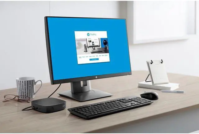 Alt view image 2 of 15 - HP t430 Thin ClientIntel Celeron N4020 Dual-core (2 Core) 1.10 GHz - 4 GB RAM DDR4 SDRAM - 32 GB Flash - Intel UHD Graphics 600 - Gigabit Ethernet - HP Smart Zero - HDMI - DisplayPort - Network (RJ-45