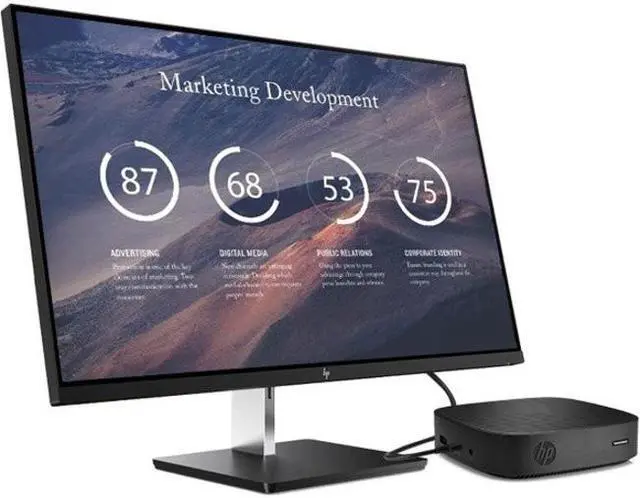 Alt view image 5 of 15 - HP t430 Thin ClientIntel Celeron N4020 Dual-core (2 Core) 1.10 GHz - 4 GB RAM DDR4 SDRAM - 32 GB Flash - Intel UHD Graphics 600 - Gigabit Ethernet - HP Smart Zero - HDMI - DisplayPort - Network (RJ-45