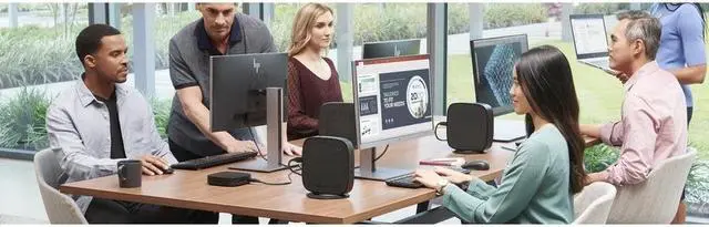 Alt view image 7 of 15 - HP t430 Thin ClientIntel Celeron N4020 Dual-core (2 Core) 1.10 GHz - 4 GB RAM DDR4 SDRAM - 32 GB Flash - Intel UHD Graphics 600 - Gigabit Ethernet - HP Smart Zero - HDMI - DisplayPort - Network (RJ-45