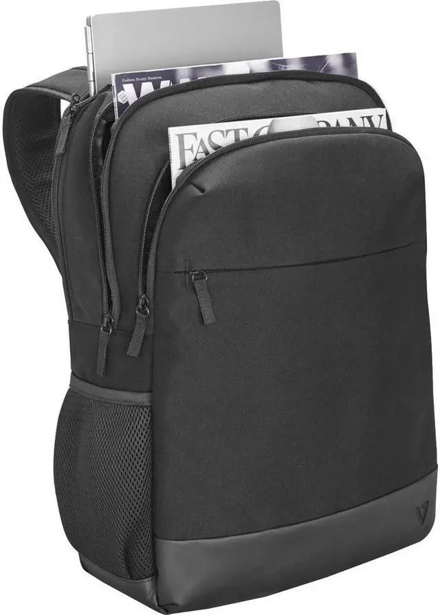 Alt view image 4 of 11 - V7 Eco-Friendly Backpack for 17" to 17.3" Laptop Black CBP17ECOBLK