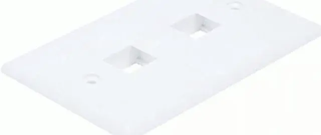 Alt view image 5 of 13 - 2 Port Keystone Wall Plate Network WHITE - BattleBorn
