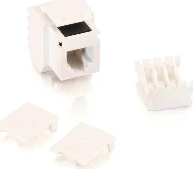 Alt view image 9 of 10 - C2G / Cables to Go 3801 Cat3 RJ12 Keystone Jack White