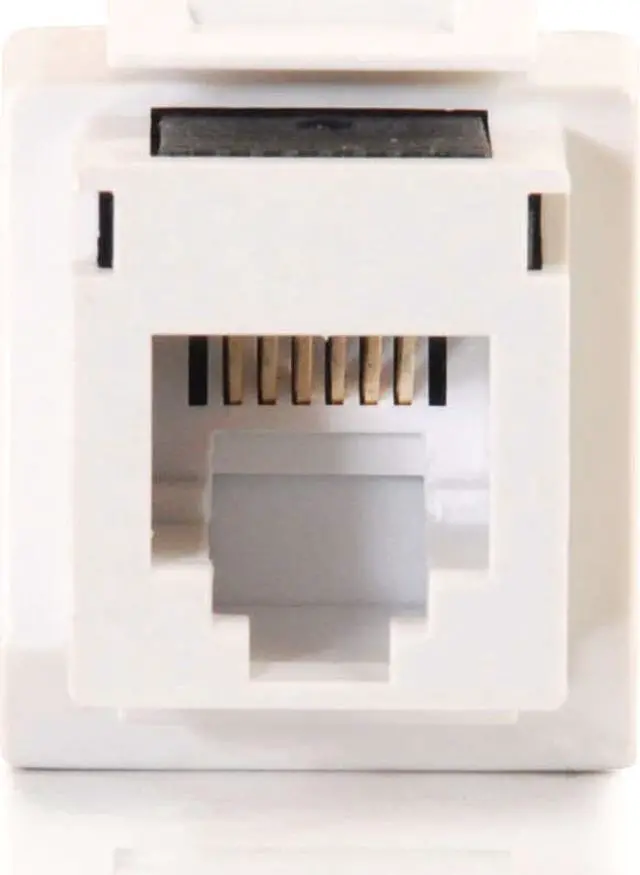 Alt view image 10 of 10 - C2G / Cables to Go 3801 Cat3 RJ12 Keystone Jack White