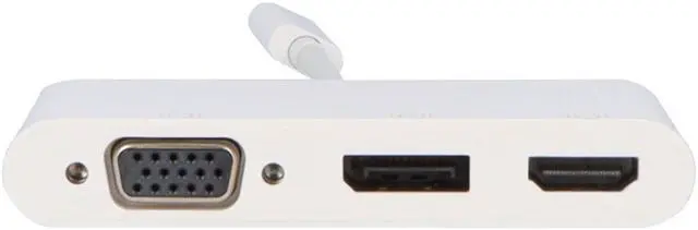 Alt view image 4 of 16 - VisionTek USB-C to DisplayPort HDMI & VGA Hub M/F/F/F 901433