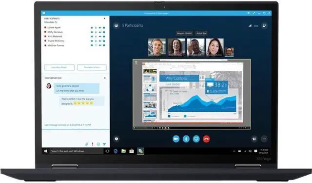 Alt view image 3 of 12 - Lenovo ThinkPad X13 Yoga 13.3" Touchscreen Laptop i5-1145G7 8GB 256GB SSD W10P