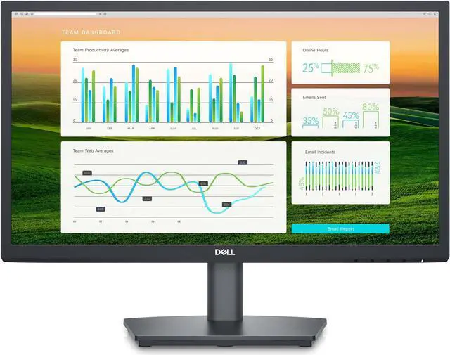 Alt view image 7 of 19 - Dell E2222HS - LED monitor - 22" (21.5" Viewable) - 1920 x 1080 Full HD (1080p) @ 60 Hz - VA - 250 nits - 3000:1 - HDMI, VGA, DisplayPort - Speakers