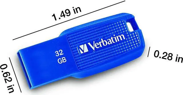 Alt view image 4 of 12 - VERBATIM CORPORATION 70879 VERBATIM 64GB ERGO USB 3.0 BLUE