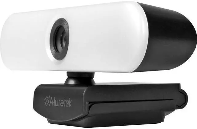 Alt view image 2 of 9 - Aluratek 4K HD Ring Light USB-C/USB-A Webcam w/Dual Stereo Mics