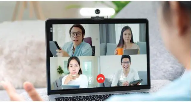 Alt view image 3 of 9 - Aluratek 4K HD Ring Light USB-C/USB-A Webcam w/Dual Stereo Mics