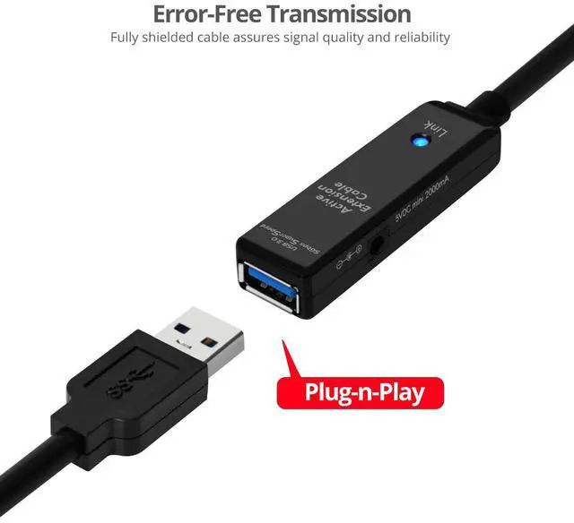 Alt view image 11 of 20 - SIIG USB 3.0 Active Repeater Cable - 25M