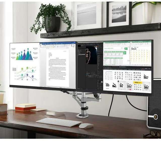 Alt view image 4 of 20 - ViewSonic VG2455_56A_H2 24 Inch Dual Pack Head-Only 1080p IPS Monitors with USB 3.2 Type C with 90W Power Delivery, Docking Built-In, HDMI, VGA for Home and Office