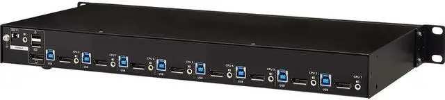 Alt view image 6 of 11 - DisplayPort / USB KVM Switch 8-Port Audio/Video 4K 60Hz 1URM