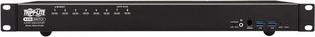Alt view image 7 of 11 - DisplayPort / USB KVM Switch 8-Port Audio/Video 4K 60Hz 1URM