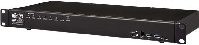 Alt view image 9 of 11 - DisplayPort / USB KVM Switch 8-Port Audio/Video 4K 60Hz 1URM