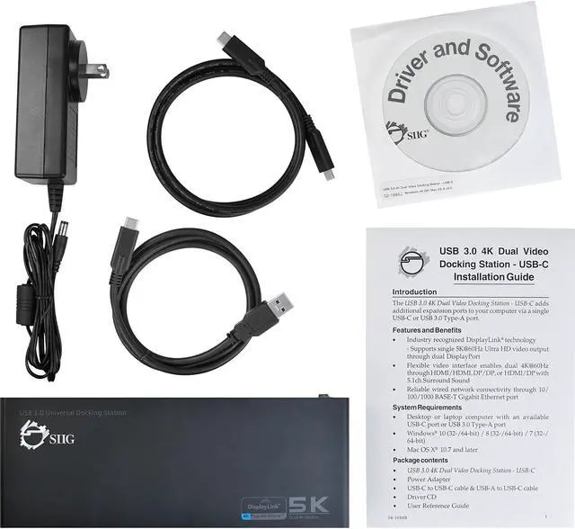 Alt view image 17 of 20 - SIIG JU-DK0411-S1 Video Dock With Usb 3.0 4K Displayport Hdmi Usb-C