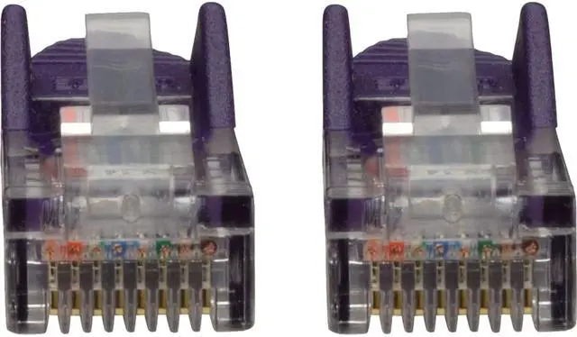 Alt view image 10 of 19 - Cat5e 350 Mhz Snagless Molded Utp Patch Cable (Rj45 M/M), Purple, 3 Ft.