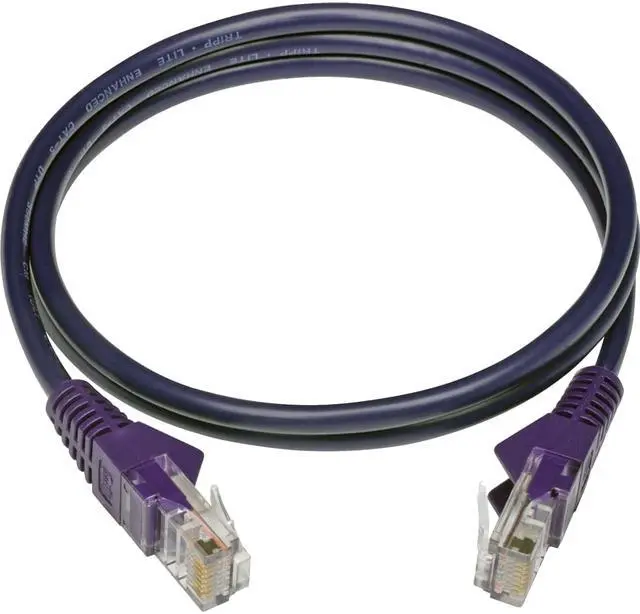 Alt view image 11 of 19 - Cat5e 350 Mhz Snagless Molded Utp Patch Cable (Rj45 M/M), Purple, 3 Ft.