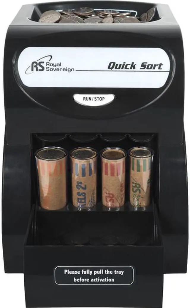 Alt view image 8 of 15 - Royal Sovereign Electric 1 Row Coin Sorter - Sort's 156 coins/min