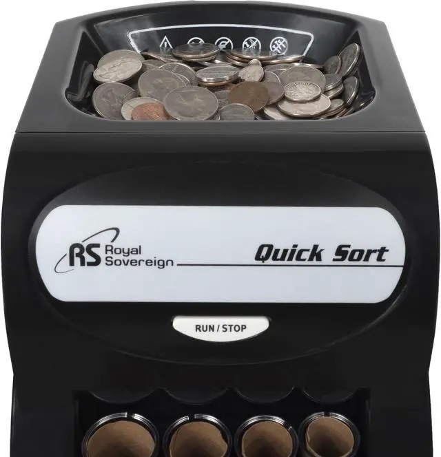 Alt view image 9 of 15 - Royal Sovereign Electric 1 Row Coin Sorter - Sort's 156 coins/min