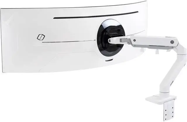Alt view image 8 of 20 - Ergotron Mounting Arm for Monitor, Curved Screen Display, LCD Display - White