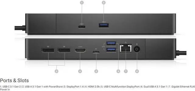 Alt view image 8 of 20 - Dell WD19DCS Performance Docking Station