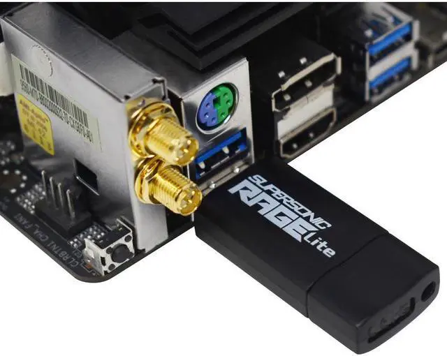 Main image of Patriot Memory Supersonic Rage Lite USB 3.2 Gen 1 Flash Drives - 128GB - 128 GB - USB 3.2 (Gen 1) - 120 MB/s Read Speed - Black, Blue - 3 Year Warranty