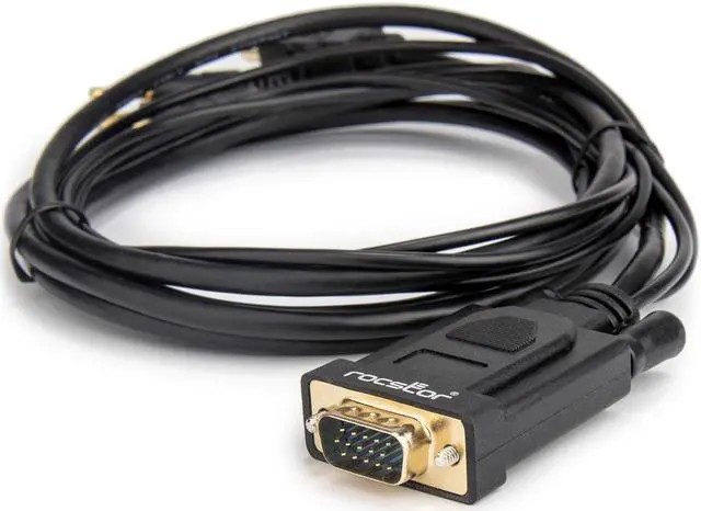 Alt view image 3 of 9 - Rocstor 6ft HDMI/VGA Video Cable 15PIN Y10C264B1