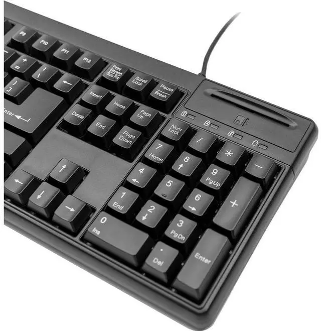 Alt view image 3 of 19 - Rocstor KS20T Keyboard with Smartcard Reader