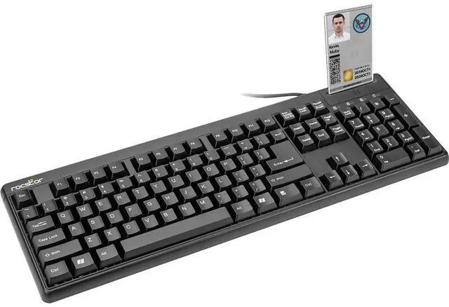 Alt view image 5 of 19 - Rocstor KS20T Keyboard with Smartcard Reader