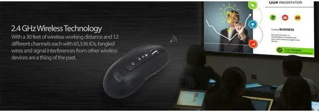 Alt view image 7 of 20 - Adesso iMouse P20 Wireless Multifunctional Presenter Mouse
