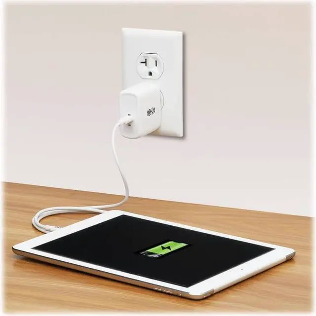 Alt view image 4 of 11 - Tripp Lite Compact USB-C Wall Charger - GaN Technology, 65W PD Charging, White