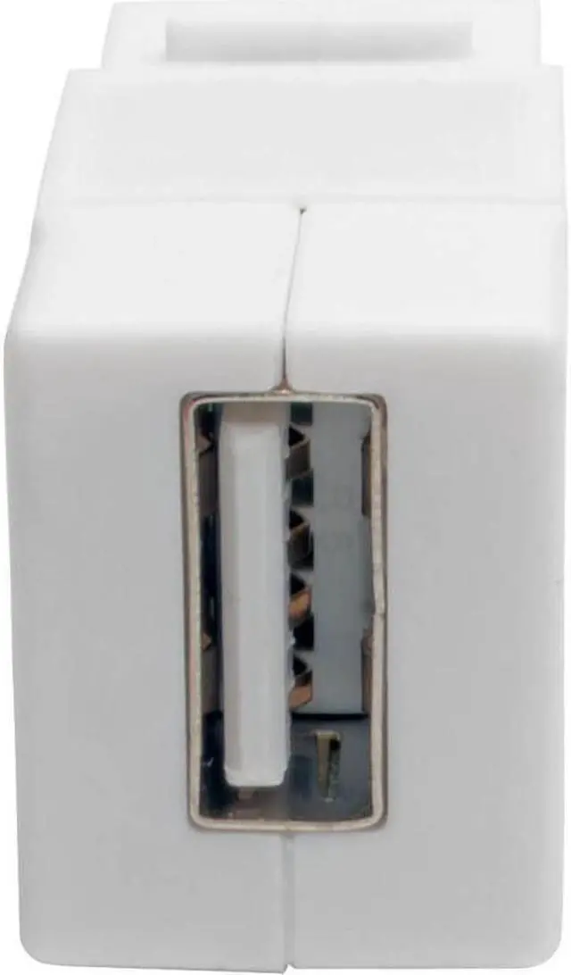 Alt view image 10 of 16 - Tripp Lite USB 2.0 All-in-One Keystone/Panel Mount Coupler (F/F), White (U060-000-KP-WH)