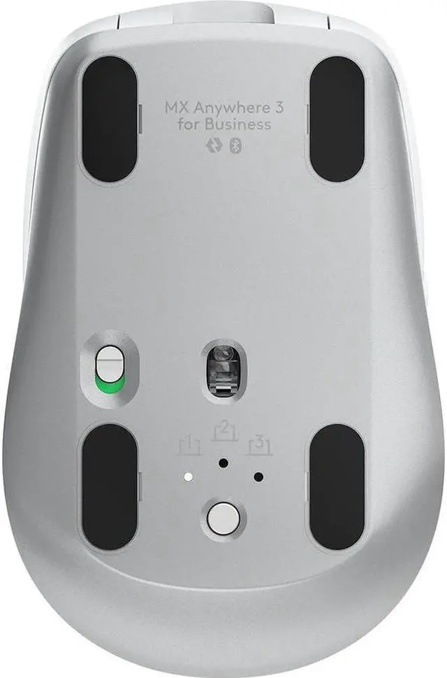 Alt view image 4 of 20 - Logitech MX Anywhere 3 for Business – Wireless Mouse, Compact, Ultrafast, Any Surface Tracking, Rechargeable, Logi Bolt Technology, Bluetooth, Windows/Mac/iPad OS - Pale Gray