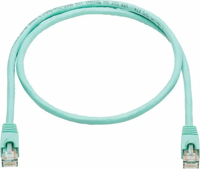 Alt view image 7 of 13 - TRIPP LITE N261-003-AQ 3 ft. Cat 6A Aqua Augmented Cat6 (Cat6a) Snagless 10G Certified Patch Cable, (RJ45 M/M) - Aqua
