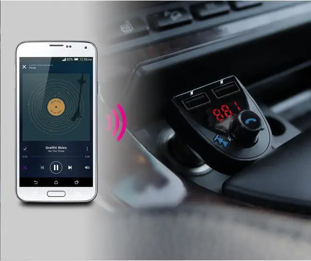 Alt view image 4 of 12 - Aluratek ABF01F Wireless Bluetooth Car Hands-free Kit - USB - FM Transmitter - Built-in Microphone, FM Transmitter