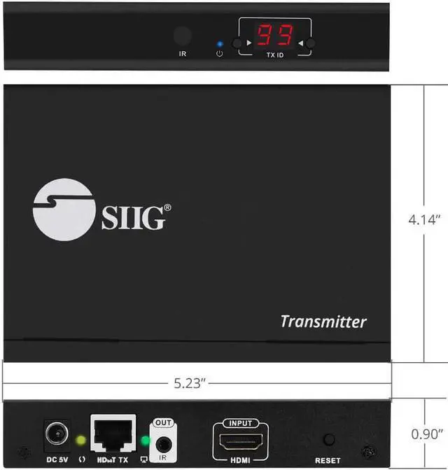 Alt view image 13 of 20 - SIIG - CE-H25B11-S1 - SIIG HDMI 2.0 4K60Hz Over IP Extender / Matrix with IR - Transmitter - 1 Input Device - 393.70 ft