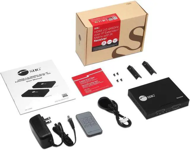 Alt view image 6 of 12 - SIIG CE-H25C11-S1 HDMI 2.0 4K60Hz Over IP Extender & Matrix with IR Receiver