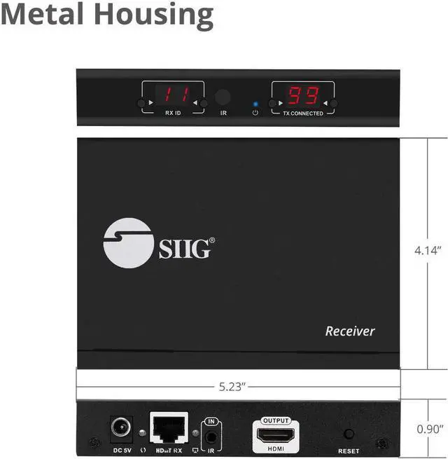 Alt view image 9 of 12 - SIIG CE-H25C11-S1 HDMI 2.0 4K60Hz Over IP Extender & Matrix with IR Receiver