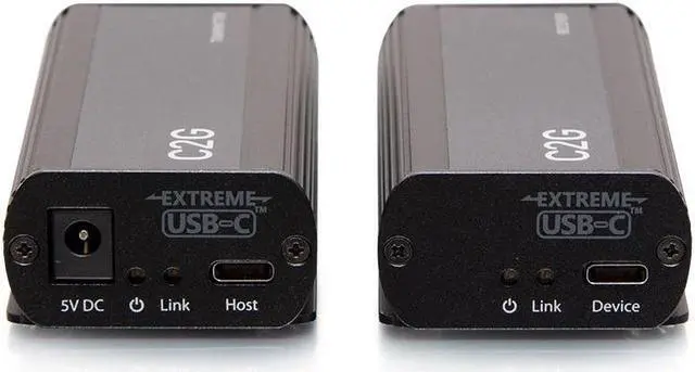 Alt view image 3 of 10 - C2G 1-Port USB C Extender Transmitter to Receiver Kit USB 3.2 Gen 1 5GBPS USB-C to RJ-45