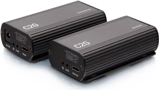 Alt view image 4 of 10 - C2G 1-Port USB C Extender Transmitter to Receiver Kit USB 3.2 Gen 1 5GBPS USB-C to RJ-45
