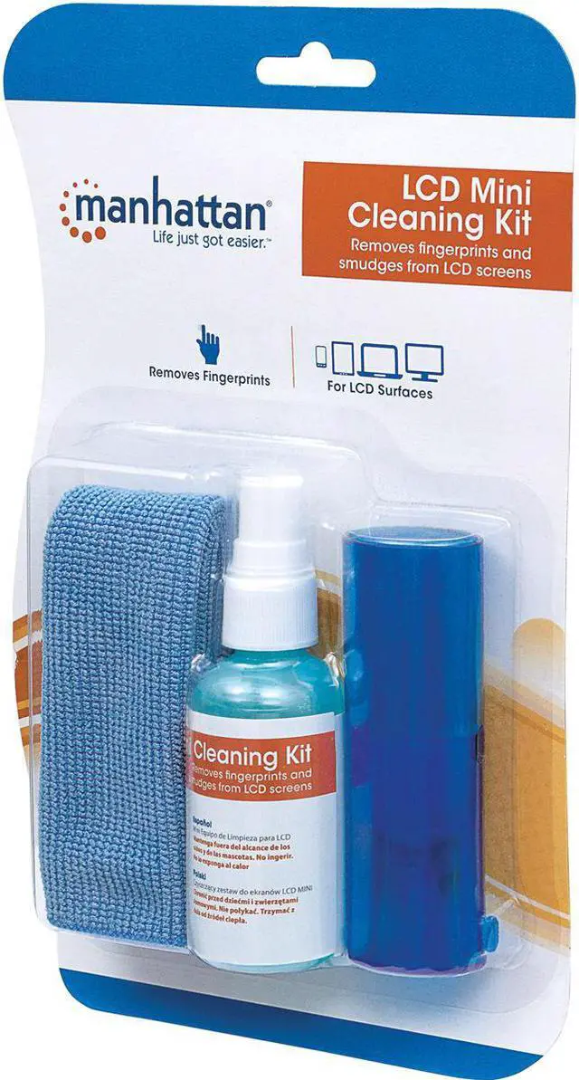 Alt view image 5 of 6 - Manhattan Lcd Mini Cleaning Kit (2 Ounces) With Microfiber Cloth Retractable Brush & Carrying Bag