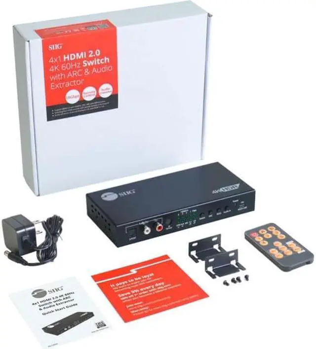 Alt view image 16 of 20 - Siig 4X1 Hdmi Seamless Quad-Split Multi-Viewer Switcher