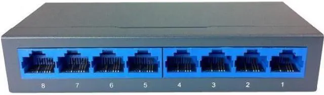 Alt view image 6 of 9 - Amer Networks 8 Port 10/100Mbps Unamanged Desktop Ethernet Switch (S8)