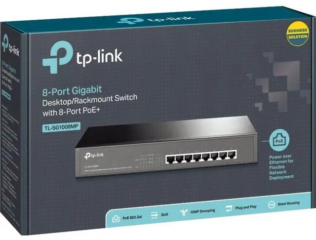 Alt view image 10 of 20 - TP-Link TL-SG1008MP - switch - 8 ports - unmanaged - rack-mountabl (TL-SG1008MP)