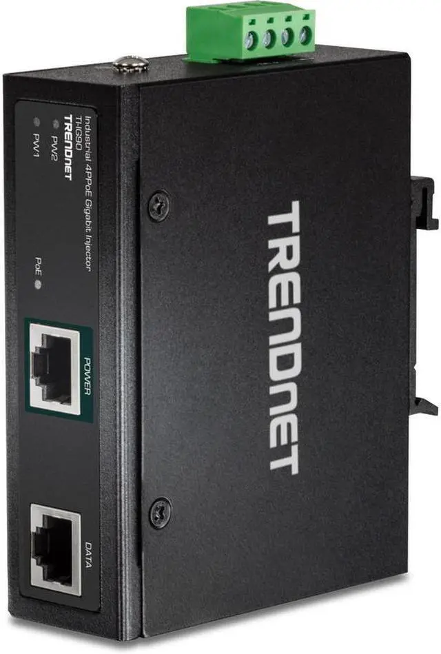 Alt view image 13 of 20 - TRENDnet Hardened Industrial 90W Gigabit 4Ppoe Injector,4-Pair Power Over Ethernet, Poe(15.4W), Poe+(30W), 4Ppoe(90W)Power, IP30, DIN-Rail/Wall Mount Included, 4-Pair Poe Up to 100M (328 ft.),TI-IG90