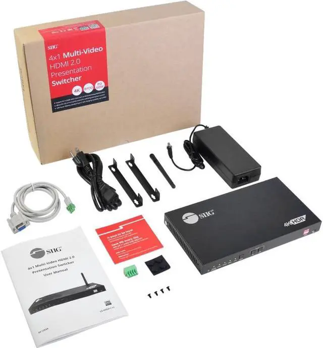 Alt view image 11 of 20 - SIIG AC CEH25Z11S1 4x1 MultiVideo HDMI 20 Presentation Switcher Brown Box
