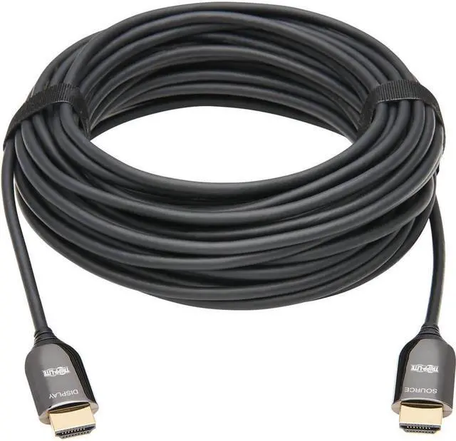 Alt view image 4 of 20 - Tripp Lite P568F-15M-8K6 HDMI Fiber Active Optical Cable, M-M, Black, 15 m (49 ft.)