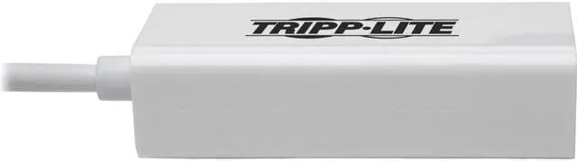 Alt view image 2 of 13 - Tripp Lite USB C to Gigabit Adapter Converter USB 3.1 Right-Angle White 6in