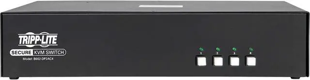 Alt view image 11 of 13 - Tripp Lite B002-DP2AC4 Secure KVM Switch Dual Monitor DisplayPort to DisplayPort - 4 Port, 4K & NIAP PP3.0